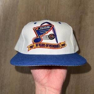 Vintage St. Louis Blues 30th Anniversary Starter SnapBack Hat NWT